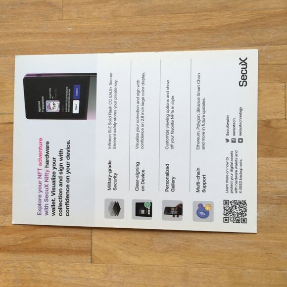 SecuX Nifty NFT Wallet NEW/Unopened - Picture 6 of 6